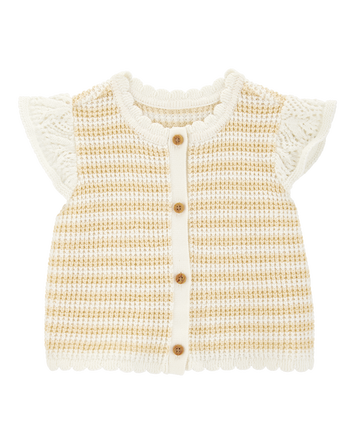 Baby Flutter Sleeves Knit Top, 