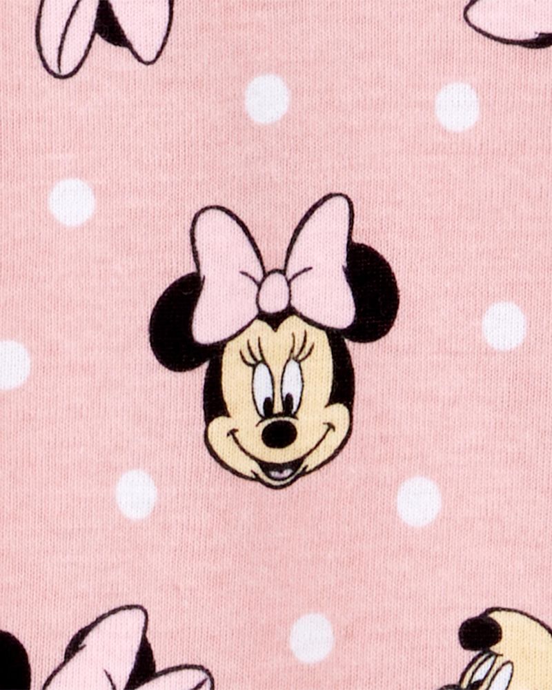 Toddler Girl Minnie Mouse Snug Fit Cotton 2-Piece Pyjamas - Pink, image 2 of 3 slides