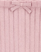 Bébé Pantalon évasé en tricot côtelé - Rose, image 3 sur 4 diapositives