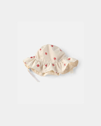 Baby Girl Canada Day Sunhat -White, 