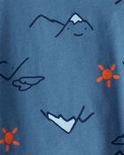 Baby Boy Mountain Long-Sleeve Graphic Tee - Blue, image 2 of 3 slides