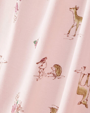 Filles - Pyjamas 2 pièces à manches longues PurelySoft avec imprimé cerf et floral - Rose, 