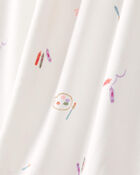 Toddler Girl Painting & colouring Print PurelySoft Long-Sleeve 2-Piece pyjamas - Ivory, image 2 of 5 slides