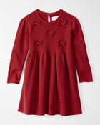 Toddler Girl Organic Cotton Sweater Knit Dress, image 1 of 4 slides