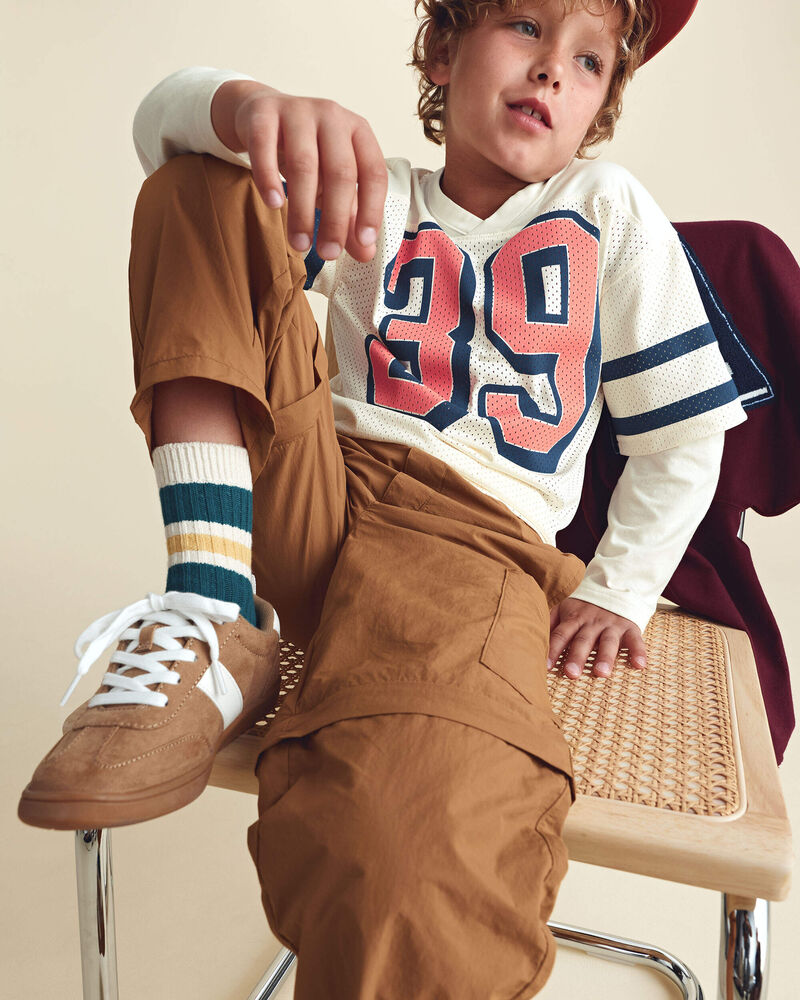 Boys Cargo Utility Zip-Off Pants - Brown, image 2 of 9 slides