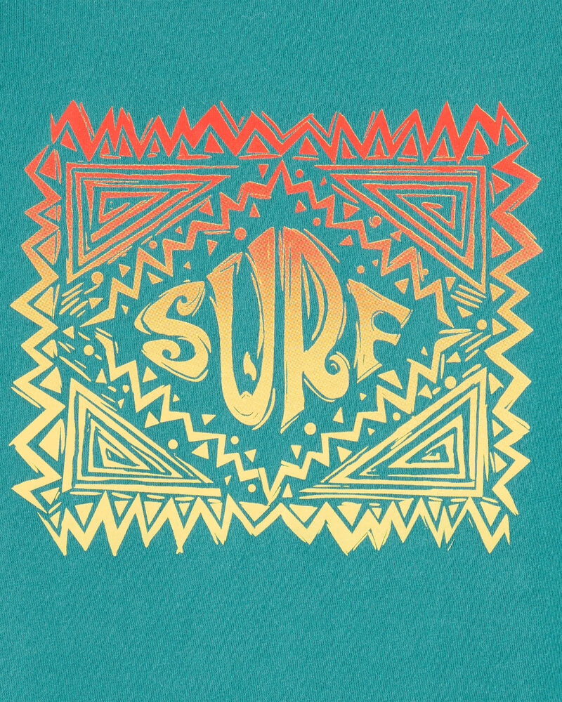 Kid Surf Graphic Tee - Turquoise, image 2 of 3 slides