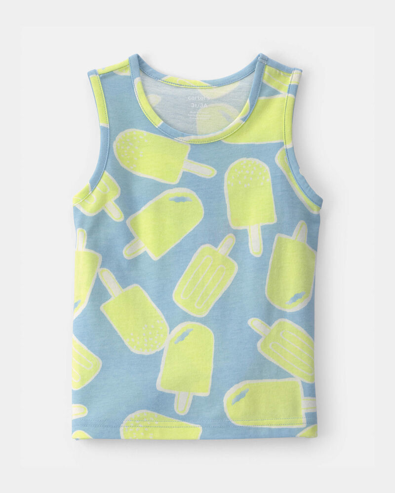 Toddler Popsicle Tank Top - Blue/Green, image 1 of 4 slides