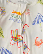 Baby Beach PurelySoft&trade; 2-Way Zip Sleeper - Cream, image 5 of 9 slides
