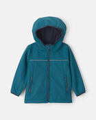 Toddler Boy Colour Changing Rain Jacket- Teal, image 1 of 5 slides