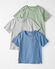 Teal, Moss Green, Gray Heather