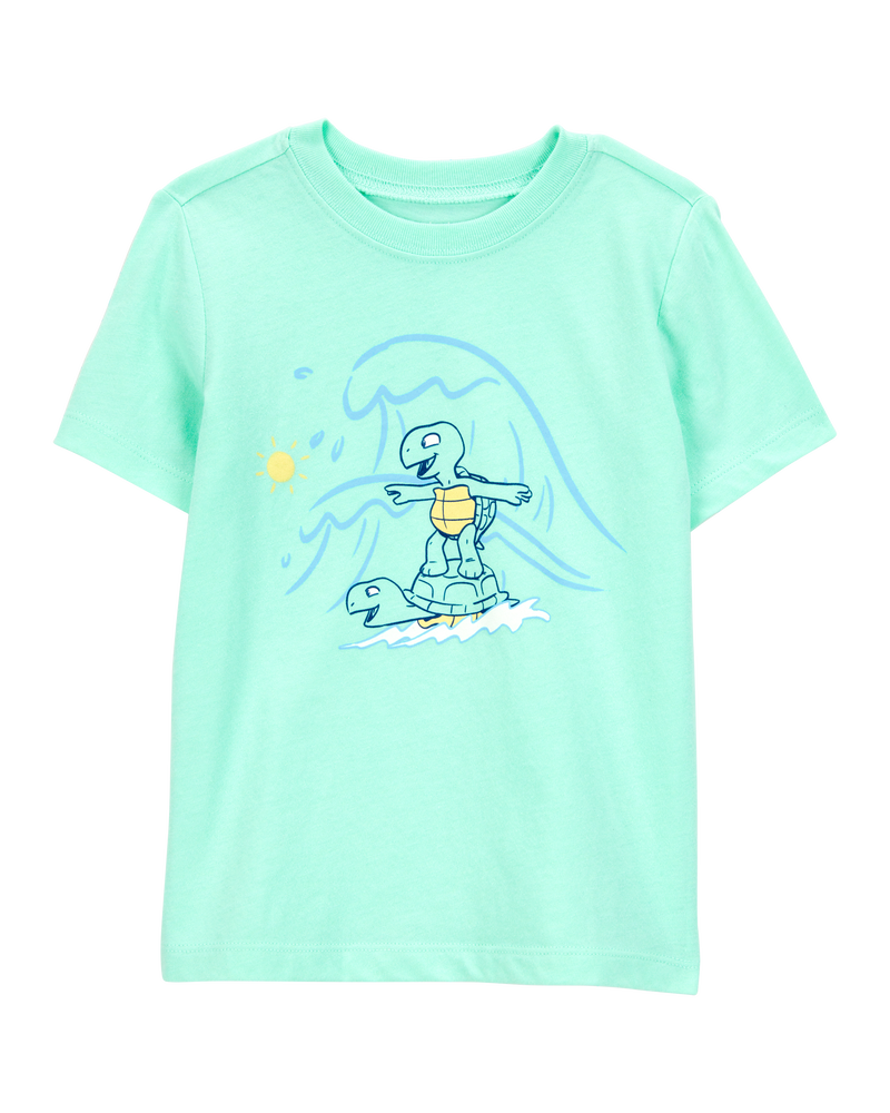 Toddler Green Surf Turtle Tee, image 1 of 2 slides