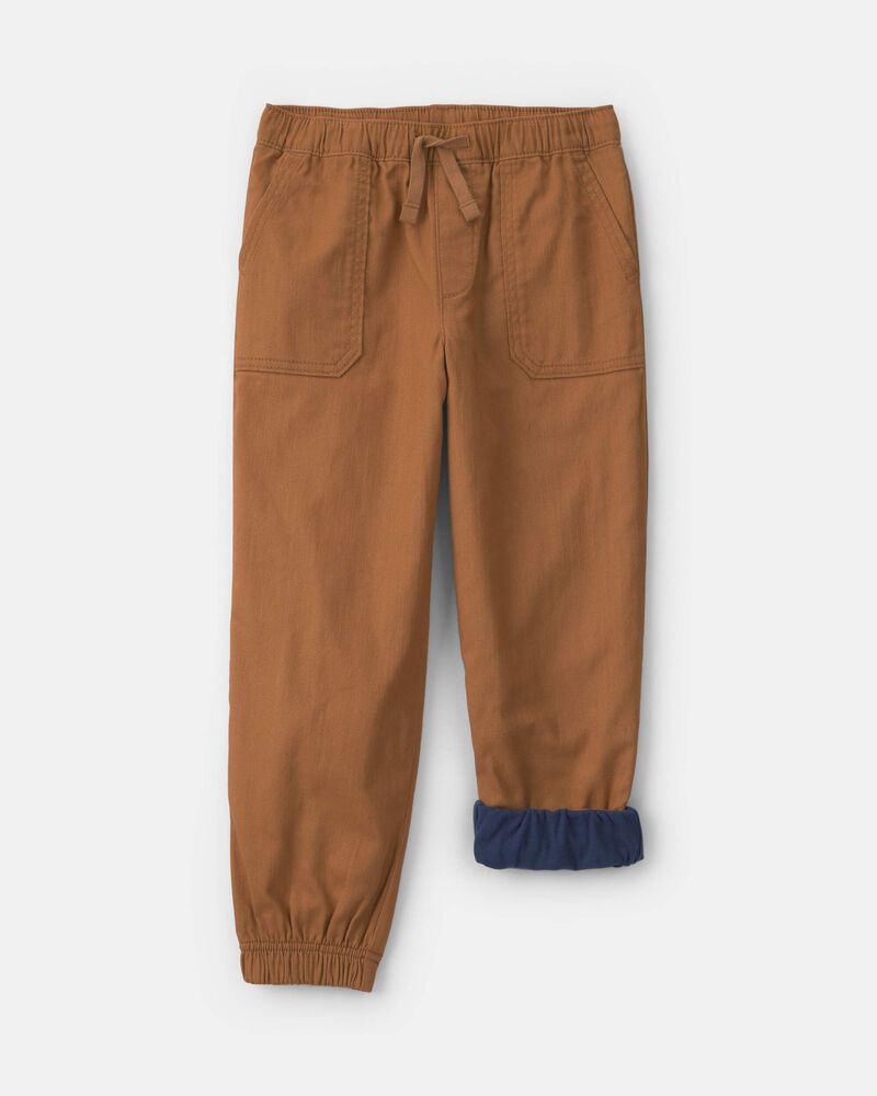 Boys Twill Joggers - Brown, image 4 of 5 slides