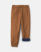 Boys Twill Joggers - Brown, image 4 of 5 slides