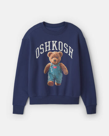 Adultes Chandail en molleton &agrave; motif ourson OshKosh &ndash; Bleu marine, 