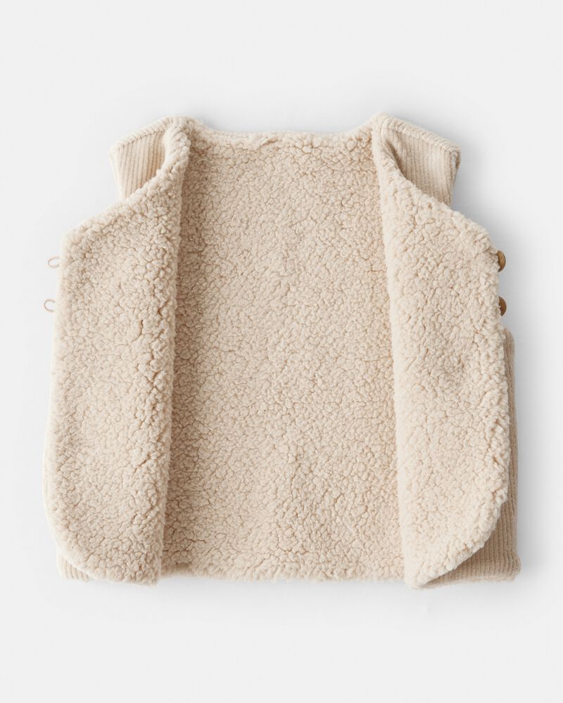 Baby Girl 3-Piece Floral Motif Velour Vest Outfitt Set, image 7 of 8 slides