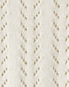 Baby Girl Organic Cotton Pointelle Bubble in Cream, image 3 of 4 slides