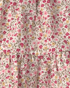 B&eacute;b&eacute; fille - Robe en coton biologique armur&eacute; &agrave; imprim&eacute; floral printanier, image 5 sur 5 diapositives
