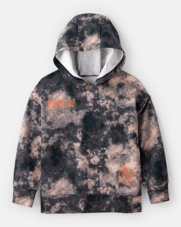 Boys DayDream Fleece Space Tie Dye Hoodie - Black, 