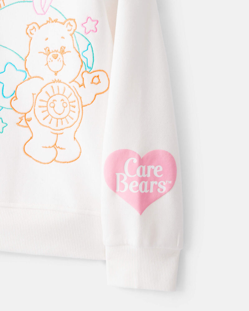 Girls Care Bears Long-Sleeve Pullover Sweatshirt - White, image 3 of 4 slides
