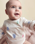 Baby Girl Monster Long-Sleeve Graphic Bodysuit - Cream, image 3 of 5 slides