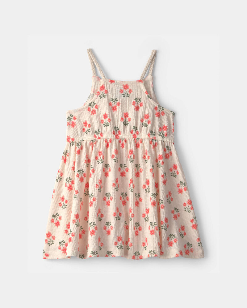 Tout-petit fille - Robe &agrave; volants &agrave; motif floral - Cr&egrave;me, image 2 sur 3 diapositives