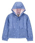 Kid Daisy-Print Chambray Jacket - Blue, image 1 of 3 slides