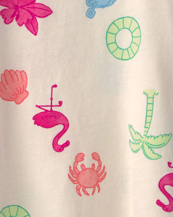 Tout-petit fille - D&eacute;bardeur &agrave; manches volant&eacute;es &agrave; th&egrave;me plage, 