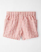 Toddler Gingham Shorts Made With Organic Cotton, image 4 of 6 slides