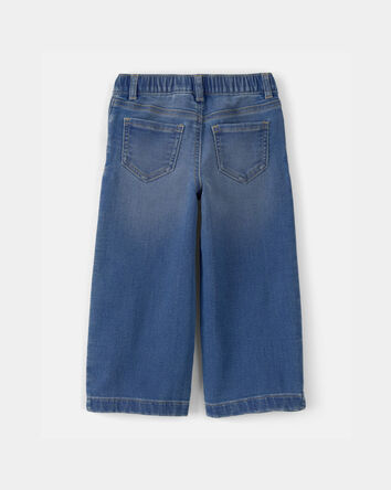 Tout-petit fille - Jeans &agrave; jambe large avec cordon de serrage - D&eacute;lav&eacute; fonc&eacute;, 