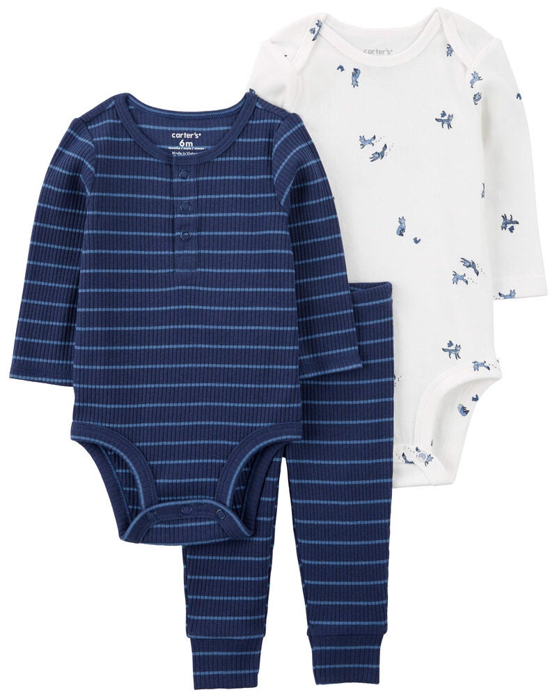 Baby 3-Piece Bodysuit Pant Set, image 1 of 4 slides