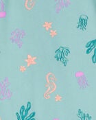Toddler 1-Piece Coral Print Rashguard, image 3 of 4 slides