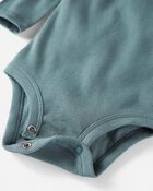 Baby 2-Pack Organic Cotton Rib Bodysuits in Snowman
, image 2 of 4 slides