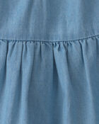 Toddler Girl Organic Cotton Chambray Dress, image 4 of 5 slides