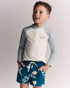 Tout-petit gar&ccedil;on - Short maillot de bain &agrave; imprim&eacute; floral - Sarcelle, image 6 sur 7 diapositives
