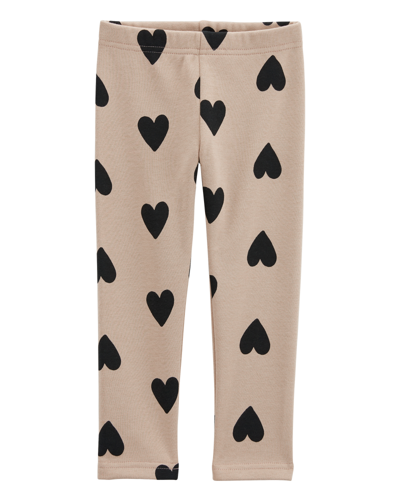 Baby Heart Cozy Fleece Leggings, image 1 of 5 slides