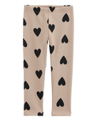 Baby Heart Cozy Fleece Leggings, image 1 of 5 slides