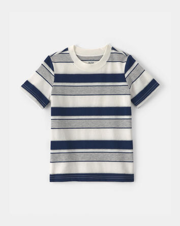 Toddler Boy Striped Short-Sleeve T-Shirt - Blue/Grey, 