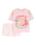 Filles - Pyjama 2 pièces décontracté à motifs de fruits, image 1 sur 3 diapositives