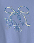 Filles - T-shirt manches longues &agrave; imprim&eacute; porte-cl&eacute;s et boucle - Mauve, image 2 sur 2 diapositives