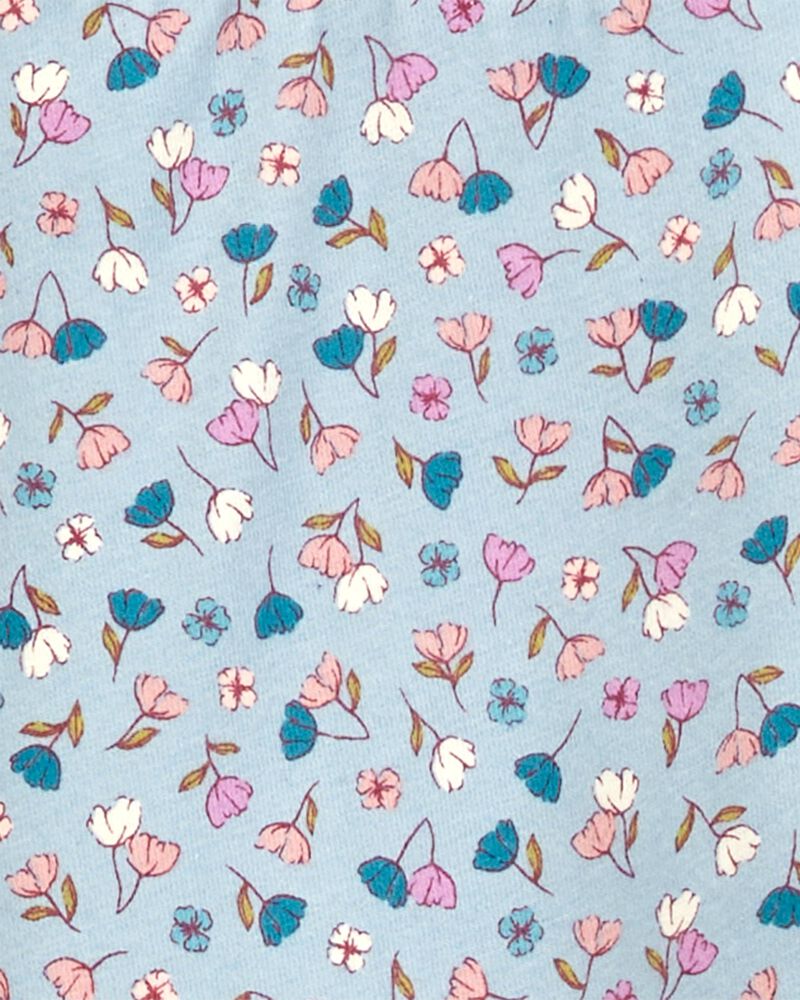Enfant Legging extensible à fleurs - Bleu, image 3 sur 5 diapositives