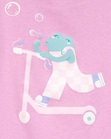 Toddler Scooter Frog Graphic Tee, 