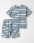 Kid 2-Piece Organic Cotton Striped Set, image 1 of 5 slides