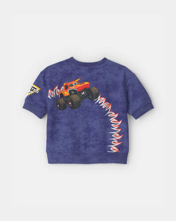 Baby Boy 2-Piece Monster Truck French Terry Top & Short Set - Blue, 