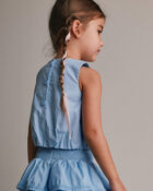 Tout-petit fille - Haut &agrave; ourlet bouffant - Bleu, image 3 sur 5 diapositives