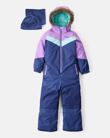 Filles - Combinaison de neige Taslan en une pièce - Violet, 