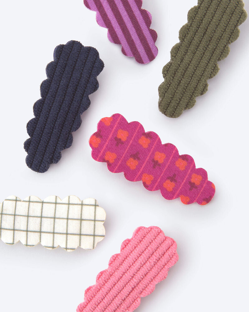Toddler Girl 6-Pack Scalloped Hair Clips, image 3 of 3 slides