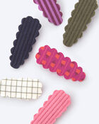 Toddler Girl 6-Pack Scalloped Hair Clips, image 3 of 3 slides