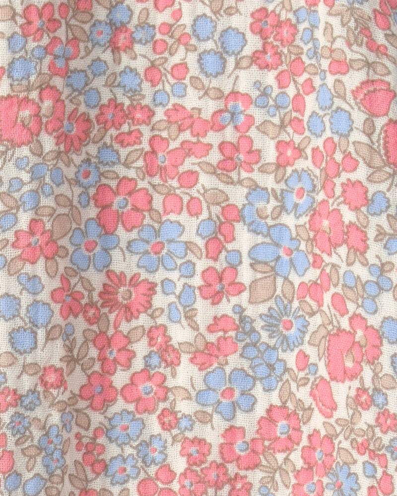 Tout-petit fille - Robe en gaze de coton biologique &agrave; imprim&eacute; floral printanier, image 5 sur 5 diapositives