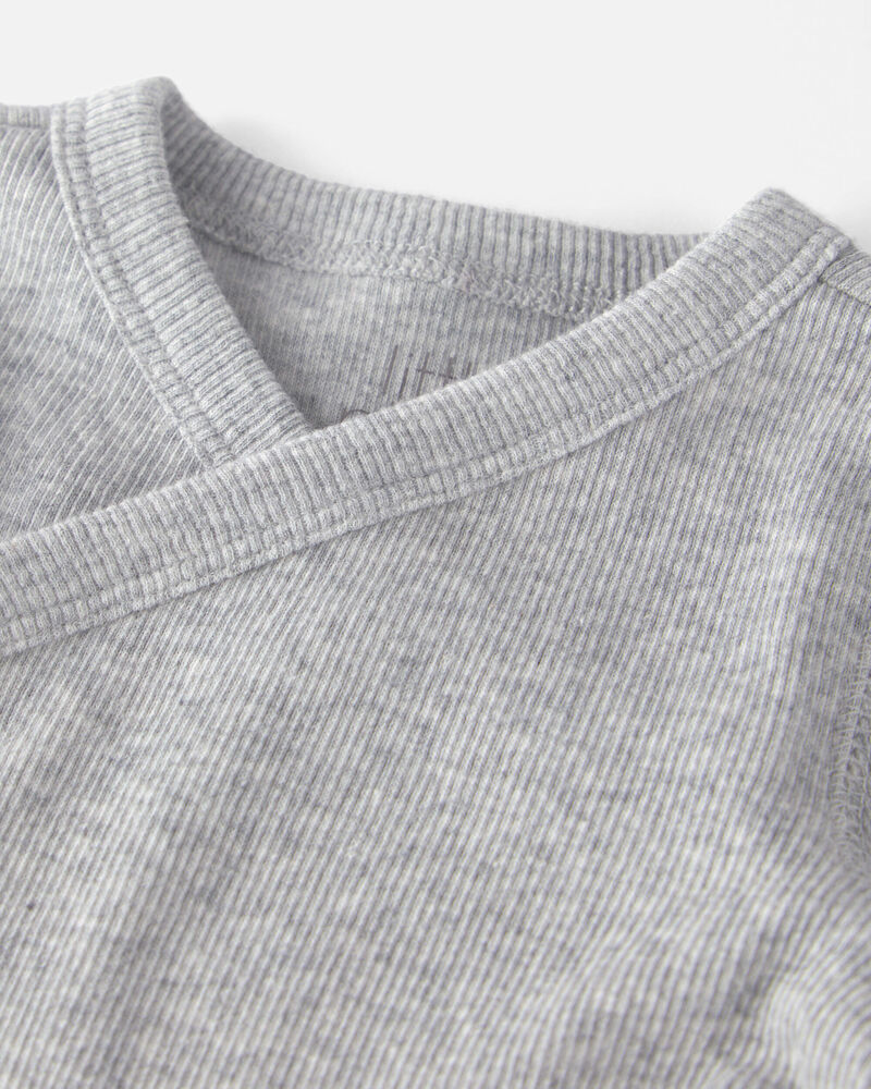 Baby Organic Cotton Rib Bodysuit, image 2 of 3 slides