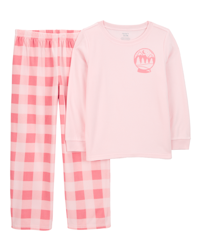 Pink fleece pyjamas best sale